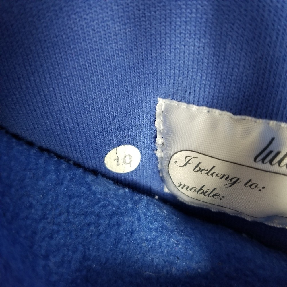 Lululemon Scuba Full Zip Hoodie Cobalt Blue Size 10 Fleece Sweatshirt Jacket - Picture 4 of 7